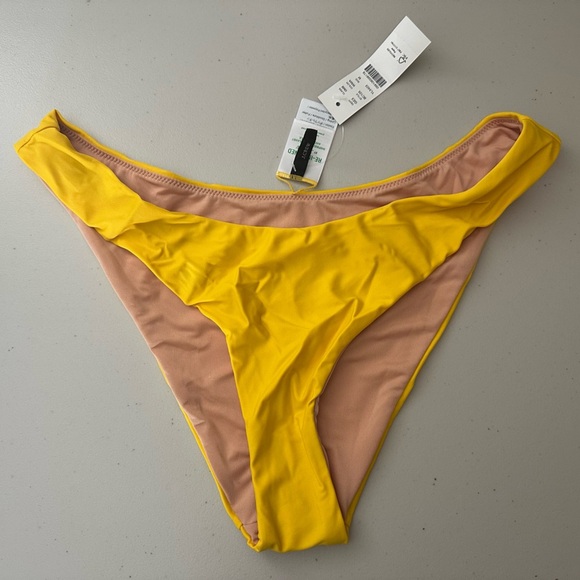J.Crew Curved Waist Cheeky Bikini Swim Bottom Yellow Size Medium - Picture 2 of 7